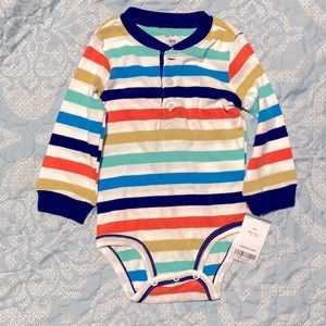 NWT! Stripe Long Sleeve Onesie 9M